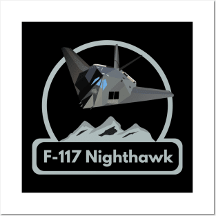 American Stealth Attack Aircraft F-117 Posters and Art